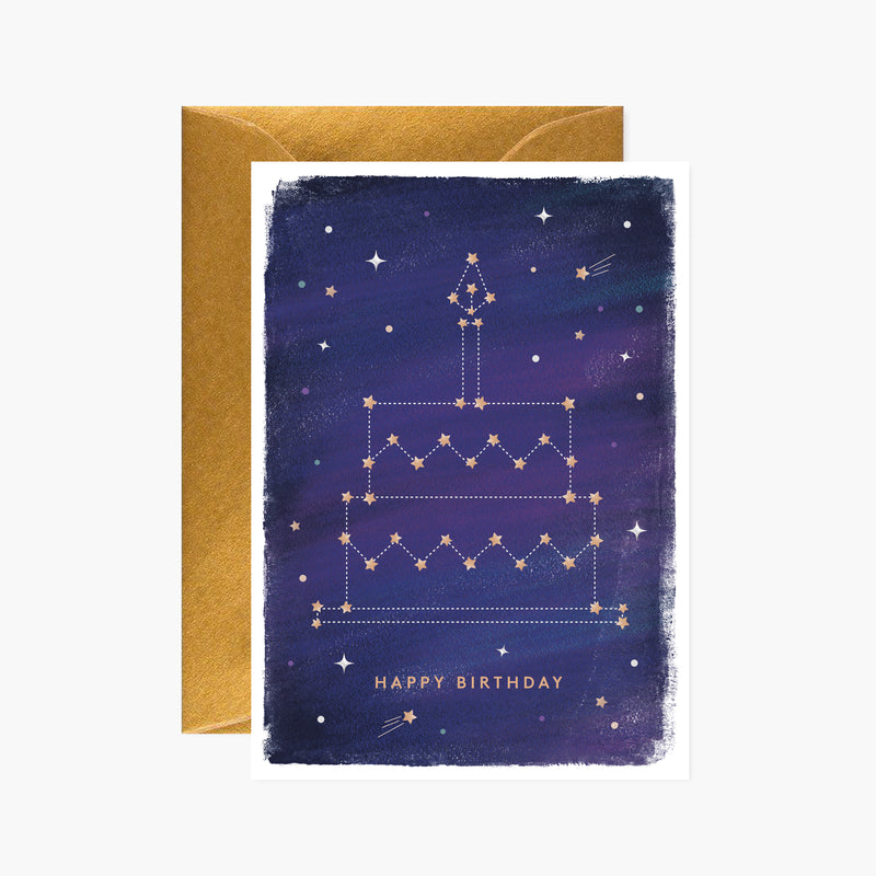 Happy Birthday Cake Constellation Card