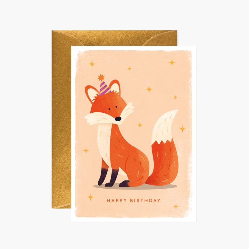 Happy Birthday Fox Card