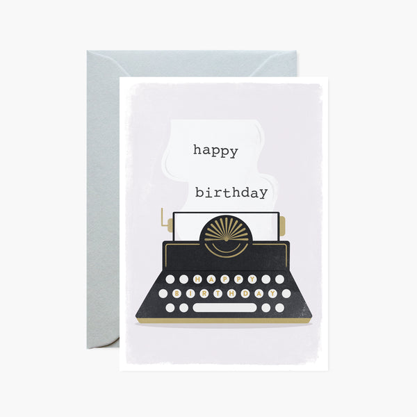 Birthday Typewriter Card