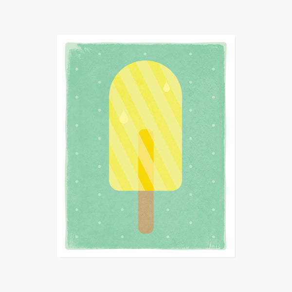 Ice Lolly With Polka Dots Giclée Art Print