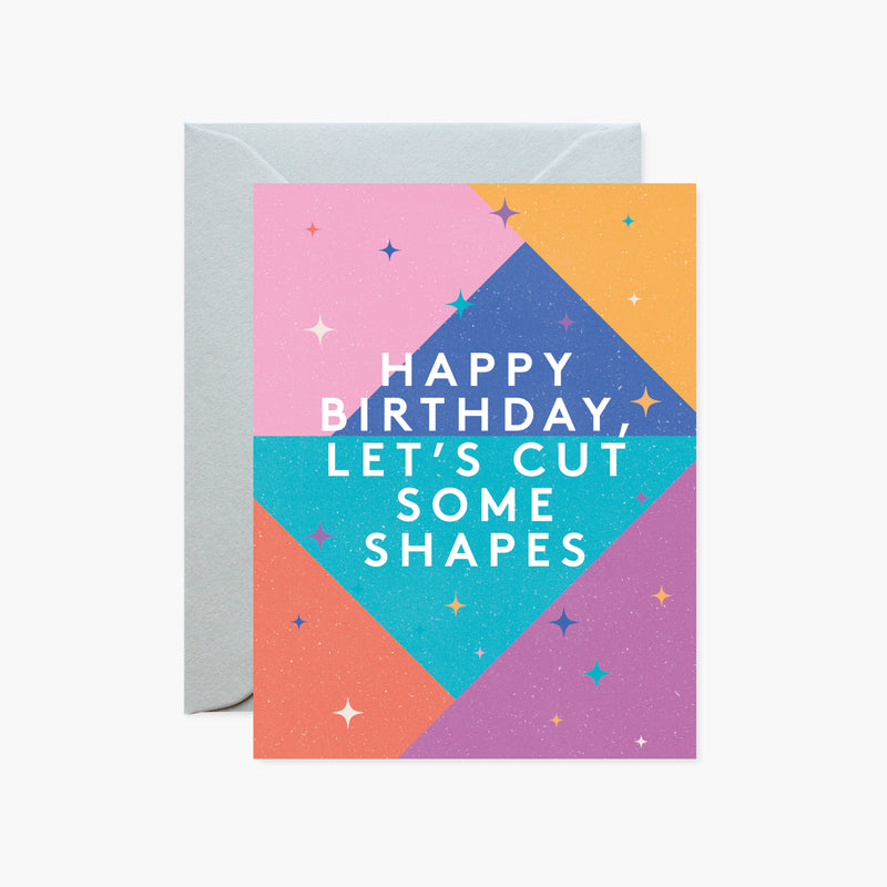 Happy Birthday, Let's Cut Some Shapes Mini Card