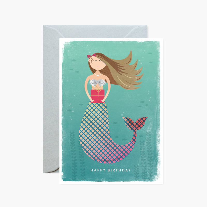 Mermaid Present Card