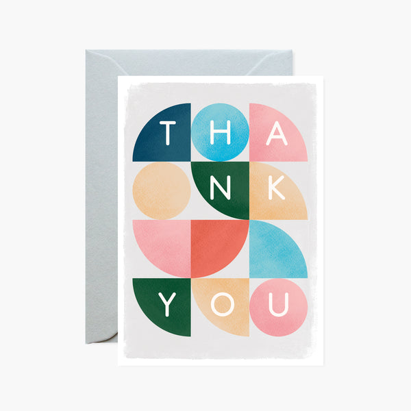 Thank you Bauhaus shapes card