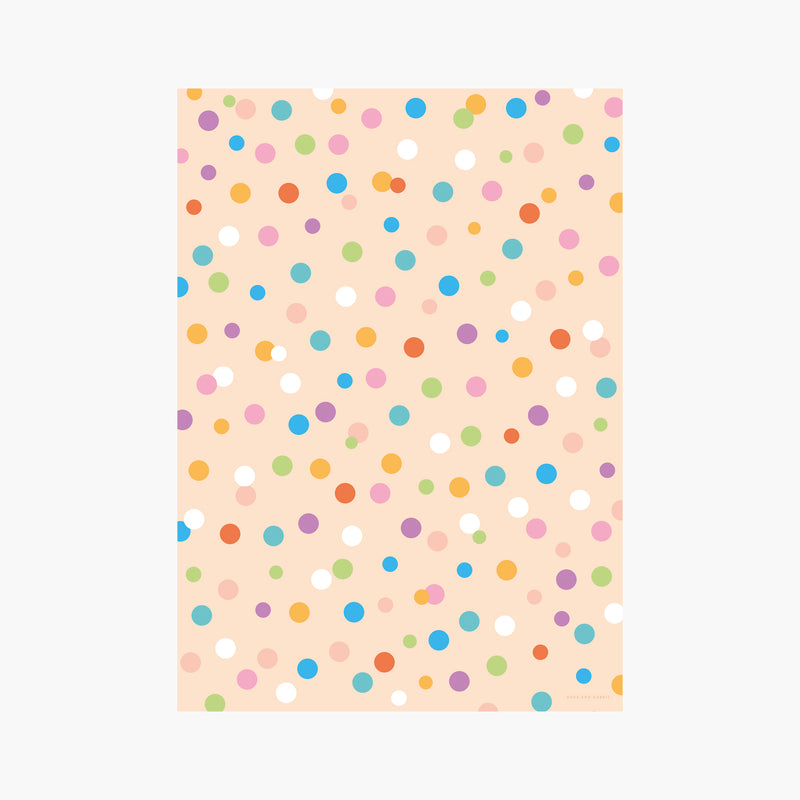 Coloured Polka Dot Wrapping Sheets
